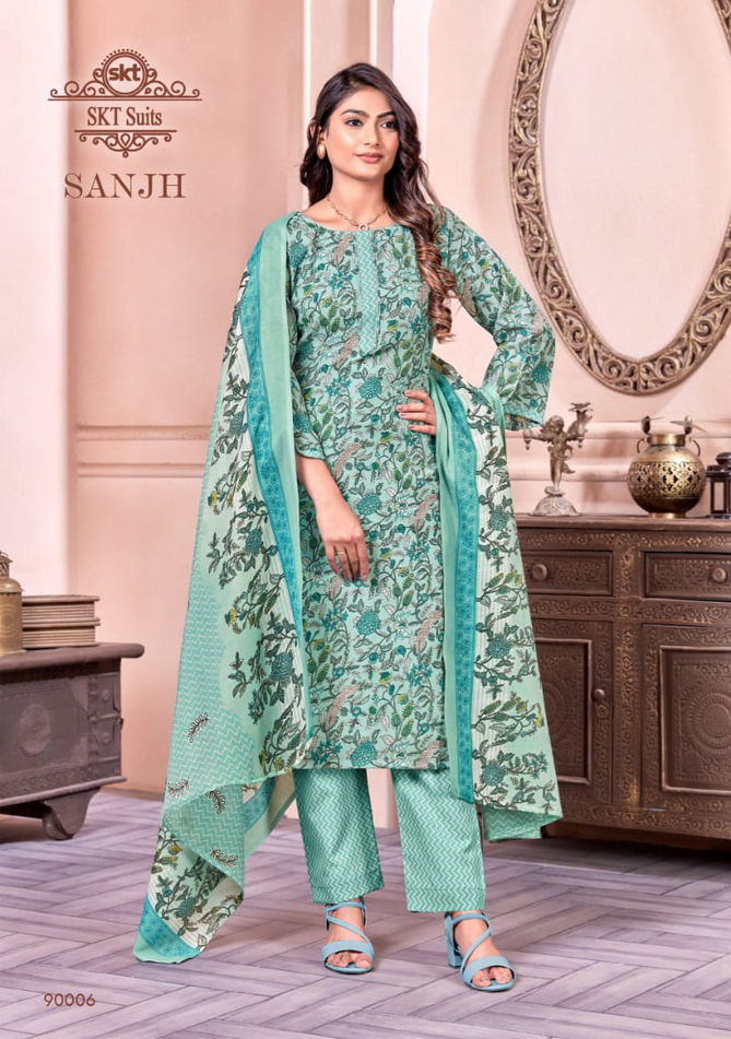 SKT Sanjh Digital Printed Cotton Dress Material Wholesale Clothing Suppliers In India